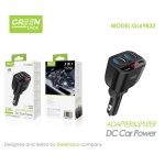 GL69833 100W CARGADOR MECHERO COCHE, CARGADOR DE COCHE USB C QC3.0 + PD, ADAPTADOR DE ENCENDEDOR CON VOLTÍMETRO LED, ADECUADO PARA 12V-24V