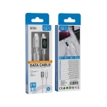 ISER SK1119 CABLE TRENZADO DE CARGA RÁPIDA CON LED PD TYPE-C TOLIGHTNING 27W 3.0A 1M BLANCO